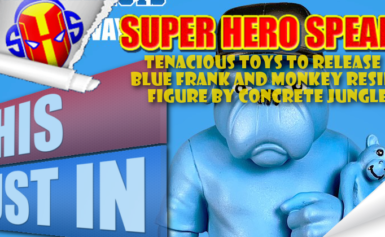 Tenacious Toys To Release Blue Frank and Monkey Resin Figure by Concrete Jungle